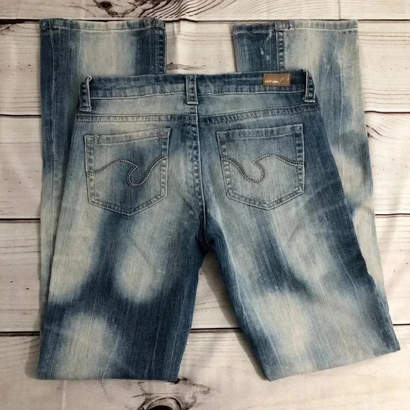Refuge Light Washed Blue Jeans Sz 7 - Picture 4 of 8
